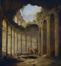 Копия картины "colosseum, rome" художника "робер юбер"