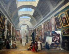 Репродукция картины "projet d&#39;am&#233;nagement de la grande galerie du louvre" художника "робер юбер"