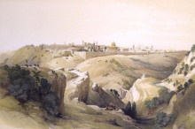 Репродукция картины "jerusalem from the road leading to bethany" художника "робертс дэвид"