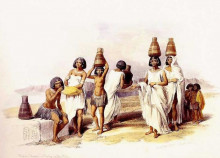 Репродукция картины "nubian women at korti" художника "робертс дэвид"