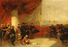 Копия картины "interview with the viceroy of egypt at his palace in alexandria" художника "робертс дэвид"