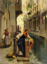 Копия картины "fruit sellers from the islands, venice" художника "робертс дэвид"