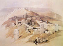 Копия картины "an ancient egyptian temple, on gebel garaba" художника "робертс дэвид"