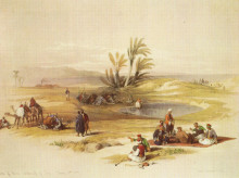 Картина "ayn mousa. the wells of moses" художника "робертс дэвид"