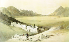 Репродукция картины "convent of saint catherine, mount sinai" художника "робертс дэвид"