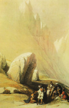 Репродукция картины "the rock of moses" художника "робертс дэвид"