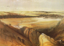 Картина "descent to the valley of the jordan" художника "робертс дэвид"