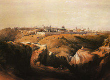 Копия картины "jerusalem from the mount of olives" художника "робертс дэвид"