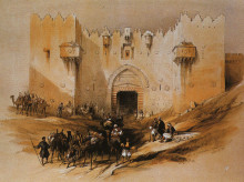 Репродукция картины "jerusalem. the damascus gate" художника "робертс дэвид"