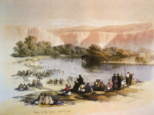 Картина "the immersion of the pilgrims" художника "робертс дэвид"