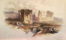 Репродукция картины "baalbek. the circular temple" художника "робертс дэвид"