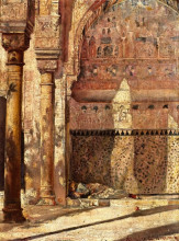 Картина "basking - a corner in the alhambra" художника "робертс том"