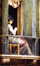 Копия картины "woman on a balcony" художника "робертс том"