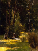 Репродукция картины "a sunday afternoon picnic at box hill" художника "робертс том"