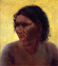 Репродукция картины "portrait of an aboriginal woman (maria yulgilbar)" художника "робертс том"