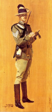 Картина "sergeant r.d. fraser, mounted rifles" художника "робертс том"