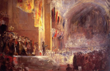 Картина "sketch for the opening of the first parliament" художника "робертс том"