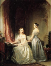 Копия картины "portrait of grand duchesses olga nikolaevna and alexandra nikolaevna" художника "робертсон кристина"