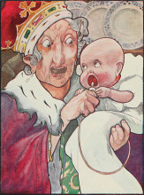 Картина "she began nursing her child again singing a sort of lullaby to it" художника "робинсон чарльз"