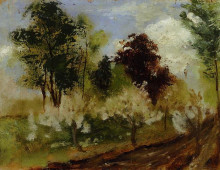 Картина "belgian landscape" художника "роден огюст"
