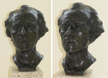 Репродукция картины "bust of gustav mahler" художника "роден огюст"