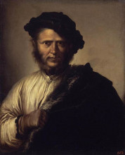 Репродукция картины "portrait of a man" художника "роза сальватор"