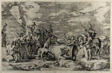 Репродукция картины "carthaginian soldiers preparing the martyrdom of attilius re" художника "роза сальватор"