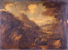 Репродукция картины "mountainous landscape" художника "роза сальватор"