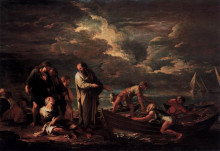 Репродукция картины "pythagoras and the fisherman" художника "роза сальватор"