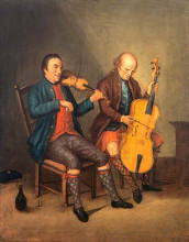 Копия картины "niel gow, violinist and composer, with his brother donald gow, cellist" художника "аллен дэвид"