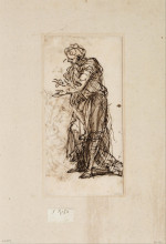 Репродукция картины "standing male figure" художника "роза сальватор"