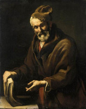 Репродукция картины "portrait of a philosopher" художника "роза сальватор"