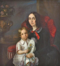 Картина "anica manu with her child" художника "розенталь константин даниэль"