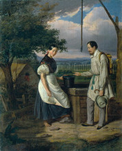 Картина "scene at a fountain" художника "розенталь константин даниэль"