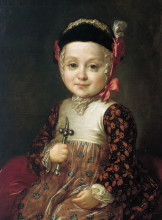 Копия картины "portrait of count alexey bobrinsky as a child" художника "рокотов фёдор"