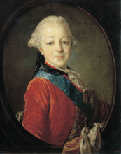 Репродукция картины "portrait of emperor paul i as a child" художника "рокотов фёдор"