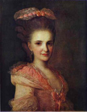 Картина "portrait of an unknown lady in a pink dress" художника "рокотов фёдор"