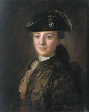 Репродукция картины "portrait of an unknown man in a cocked hat" художника "рокотов фёдор"