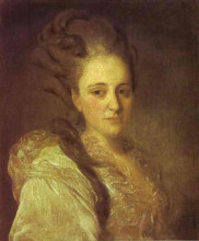 Репродукция картины "portrait of v.a.obreskova" художника "рокотов фёдор"