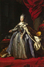 Картина "portrait of catherine ii of russia" художника "рокотов фёдор"