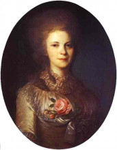 Копия картины "portrait of v.n.surovtseva" художника "рокотов фёдор"