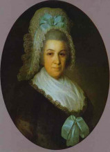 Картина "portrait of an unknown lady in a white cap" художника "рокотов фёдор"