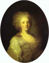 Репродукция картины "portrait of praskovya nikolayevna lanskaya" художника "рокотов фёдор"