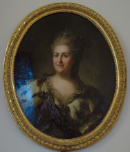 Копия картины "portrait of catherine ii. repeat version of a portrait (after 1768)" художника "рокотов фёдор"