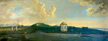 Картина "clackmann pow and hill with the river forth looking east" художника "аллен дэвид"