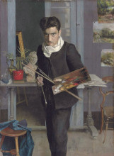 Картина "autorretrato joven" художника "ромеро де торрес хулио"