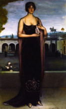 Копия картины "adela carbone, la tanagra" художника "ромеро де торрес хулио"