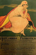 Репродукция картины "cartel corrida ben&#233;fica de toros" художника "ромеро де торрес хулио"