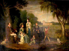 Картина "john francis, 7th earl of mar, and family" художника "аллен дэвид"