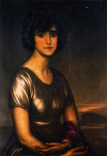 Картина "retrato de dama joven" художника "ромеро де торрес хулио"